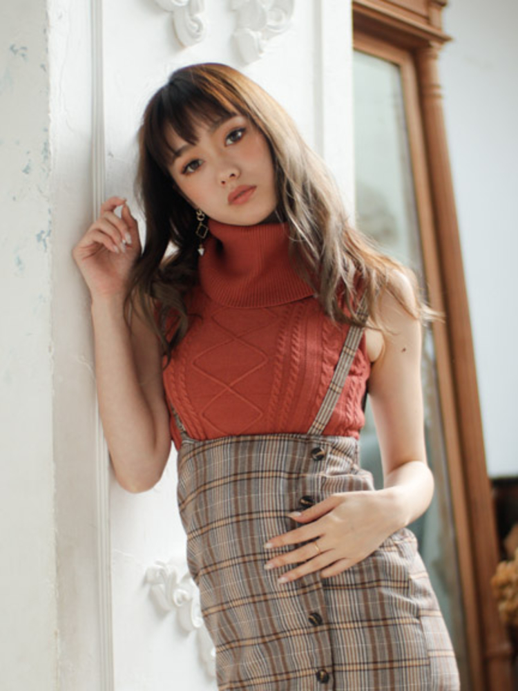 Lip Service リップサービス ベイクドカラーケーブルノースリタートルニット アイテムの詳細 Atomicboxx アトミックボックス