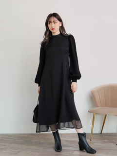 LIP SERVICE(リップサービス) |ニットスリーブスリムフレアワンピース（WEB限定）