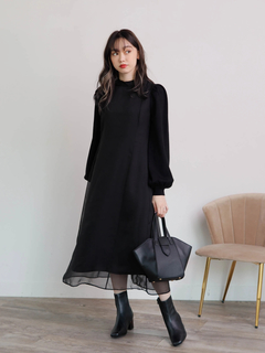 LIP SERVICE(リップサービス) |ニットスリーブスリムフレアワンピース（WEB限定）