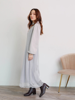 LIP SERVICE(リップサービス) |ニットスリーブスリムフレアワンピース（WEB限定）