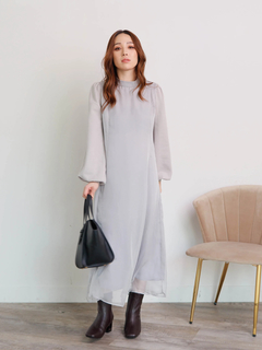 LIP SERVICE(リップサービス) |ニットスリーブスリムフレアワンピース（WEB限定）