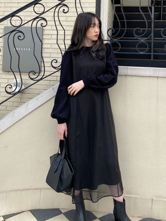 LIP SERVICE(リップサービス) |ニットスリーブスリムフレアワンピース（WEB限定）