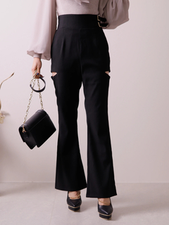 LIP SERVICE(リップサービス) |サイドカットサス付フレアパンツ