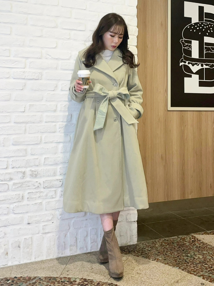 LIP SERVICE（リップサービス）｜ ウエストタックフレアコート  