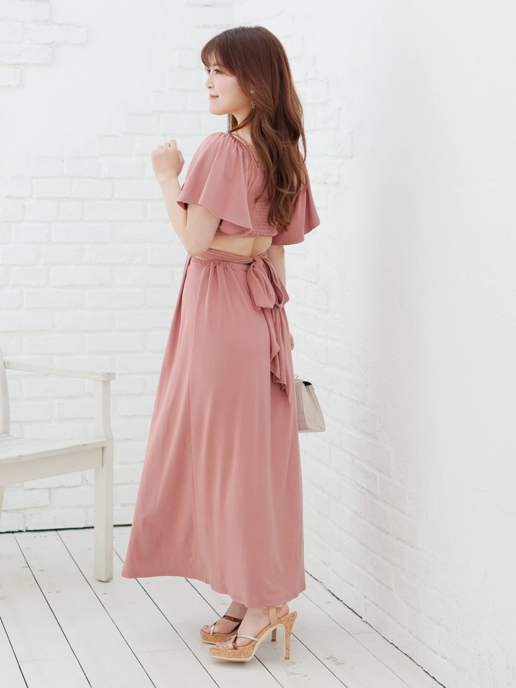 LIP SERVICE(リップサービス) |バックオープンカットロングワンピース