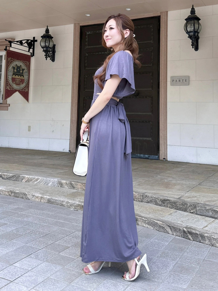 LIP SERVICE(リップサービス) |バックオープンカットロングワンピース