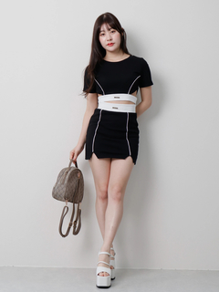 LIP SERVICE(リップサービス) |バイカラースウェットセットアップ