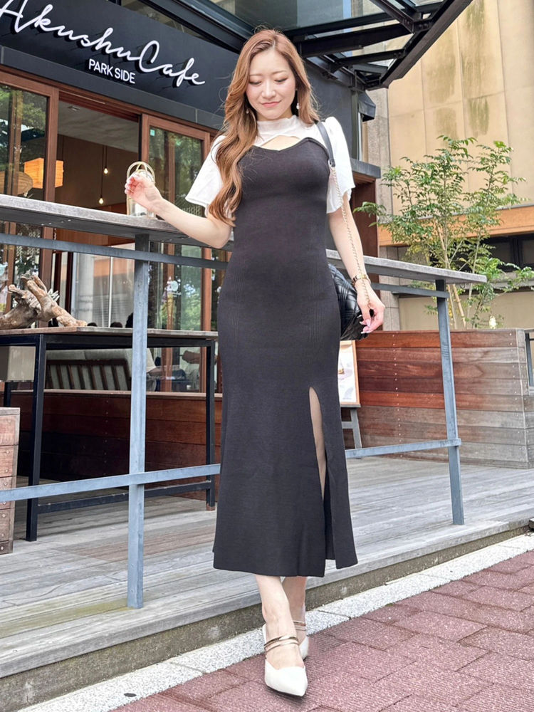 LIP SERVICE(リップサービス) |フレアスリーブドッキングマーメイドワンピース