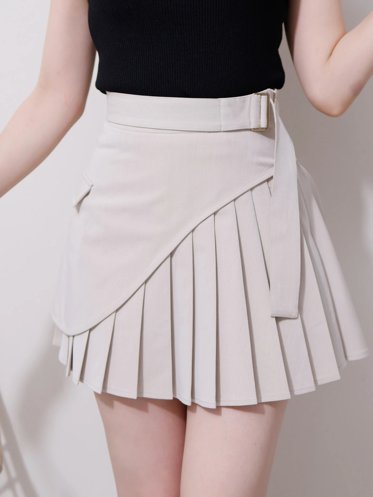 LIP SERVICE(リップサービス) |ラップカーブプリーツスカート