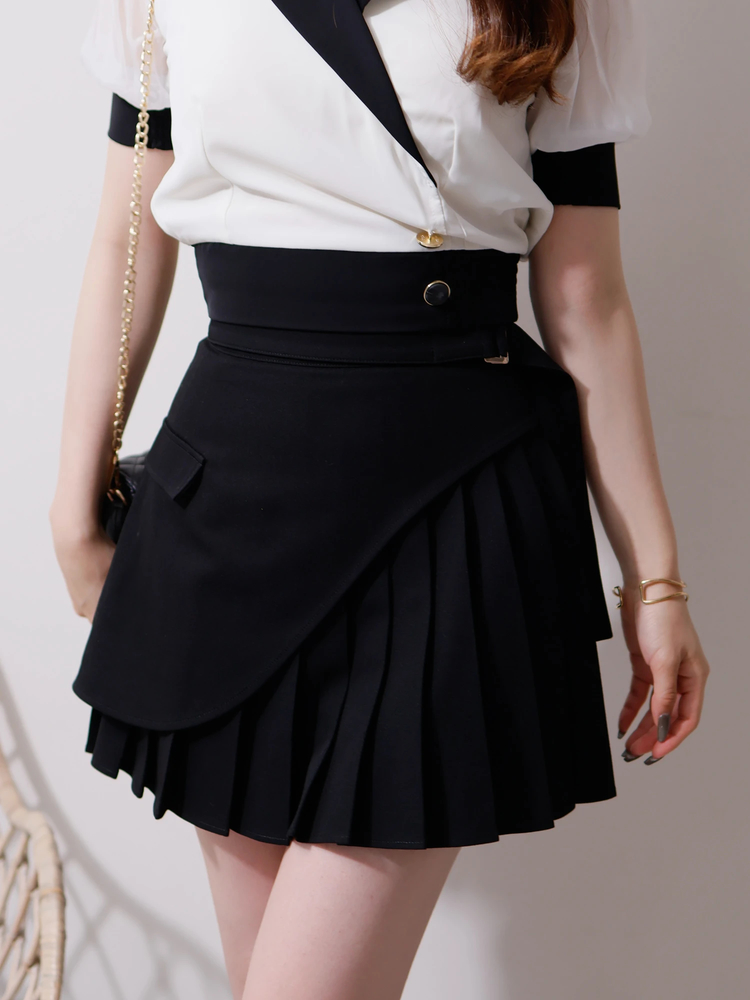 LIP SERVICE(リップサービス) |ラップカーブプリーツスカート