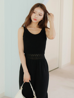 LIP SERVICE(リップサービス) |ウエストクロシェロングロンパース