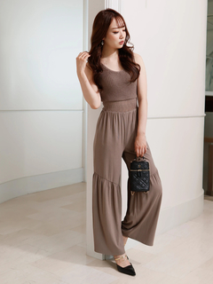 LIP SERVICE(リップサービス) |ウエストクロシェロングロンパース