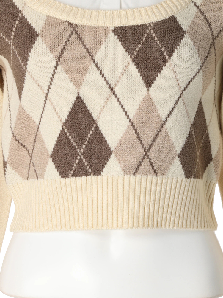 LIP SERVICE（リップサービス）｜ シャツレイヤードケーブルニット