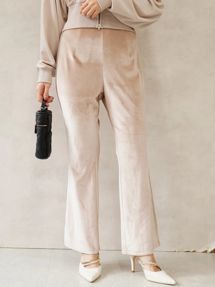 LIP SERVICE(リップサービス) |サイドシアーラインベロアパンツ