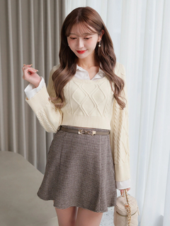 LIP SERVICE(リップサービス) |VITベルトヘムフレアスカート