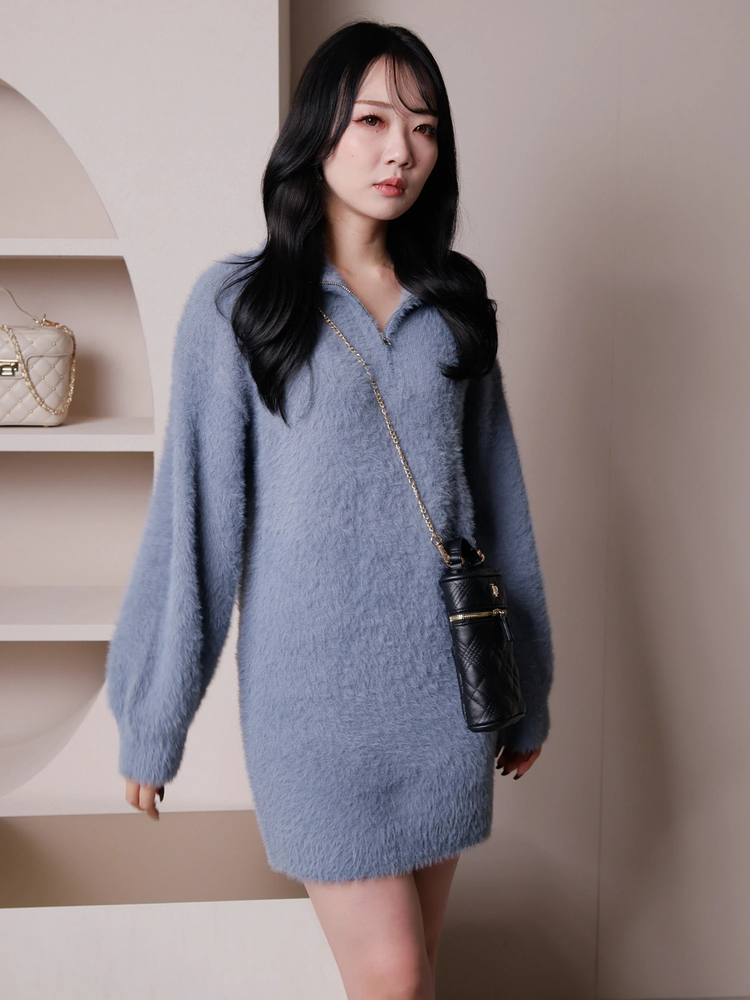 LIP SERVICE(リップサービス) |ハーフZIPフェザーワンピース(WEB限定)