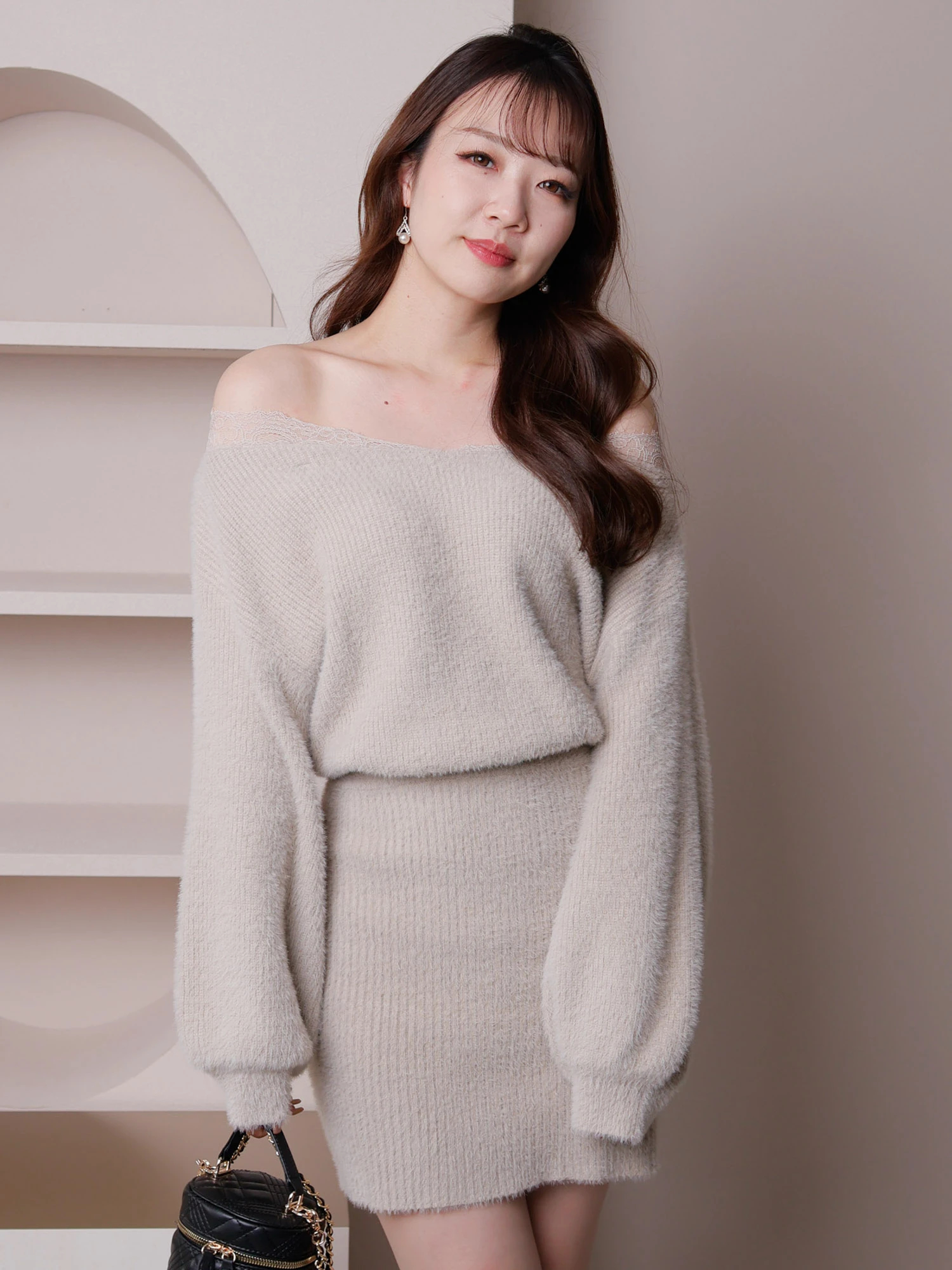 Bab / Bou Jeloud｜[はあちゅう別注カラー/モカ]ハーフZIPトップ&ニットワンピースセット | Rakuten  Fashion(楽天ファッション／旧楽天ブランドアベニュー)JJ3094