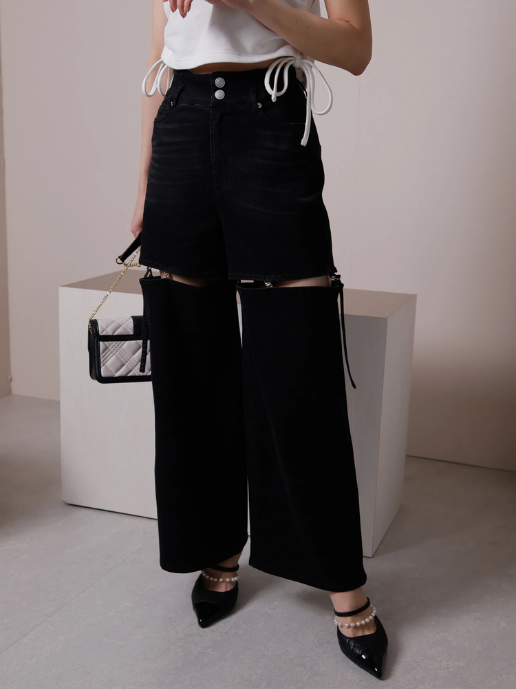 LIP SERVICE(リップサービス) |スラッシュデニムワイドパンツ