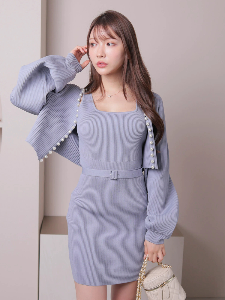 LIP SERVICE(リップサービス) |パールニットアンサンブルワンピース