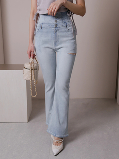 LIP SERVICE(リップサービス) |HWスリットフレアdenim パンツ