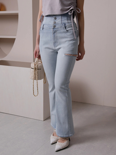 LIP SERVICE(リップサービス) |HWスリットフレアdenim パンツ