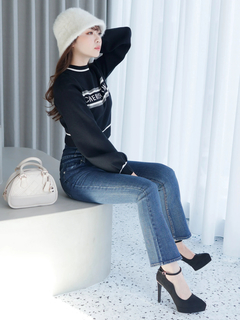 LIP SERVICE(リップサービス) |HWスリットフレアdenim パンツ