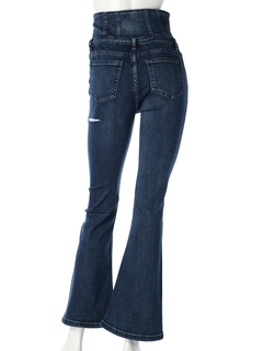 LIP SERVICE(リップサービス) |HWスリットフレアdenim パンツ