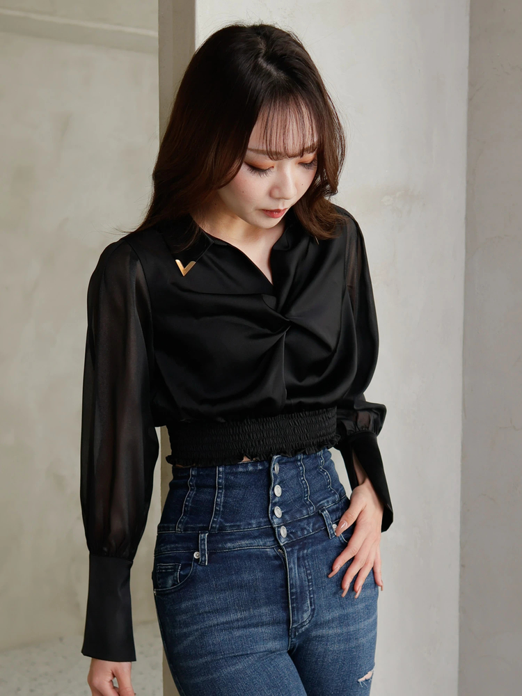 LIP SERVICE(リップサービス) |フロントツイストシャツ