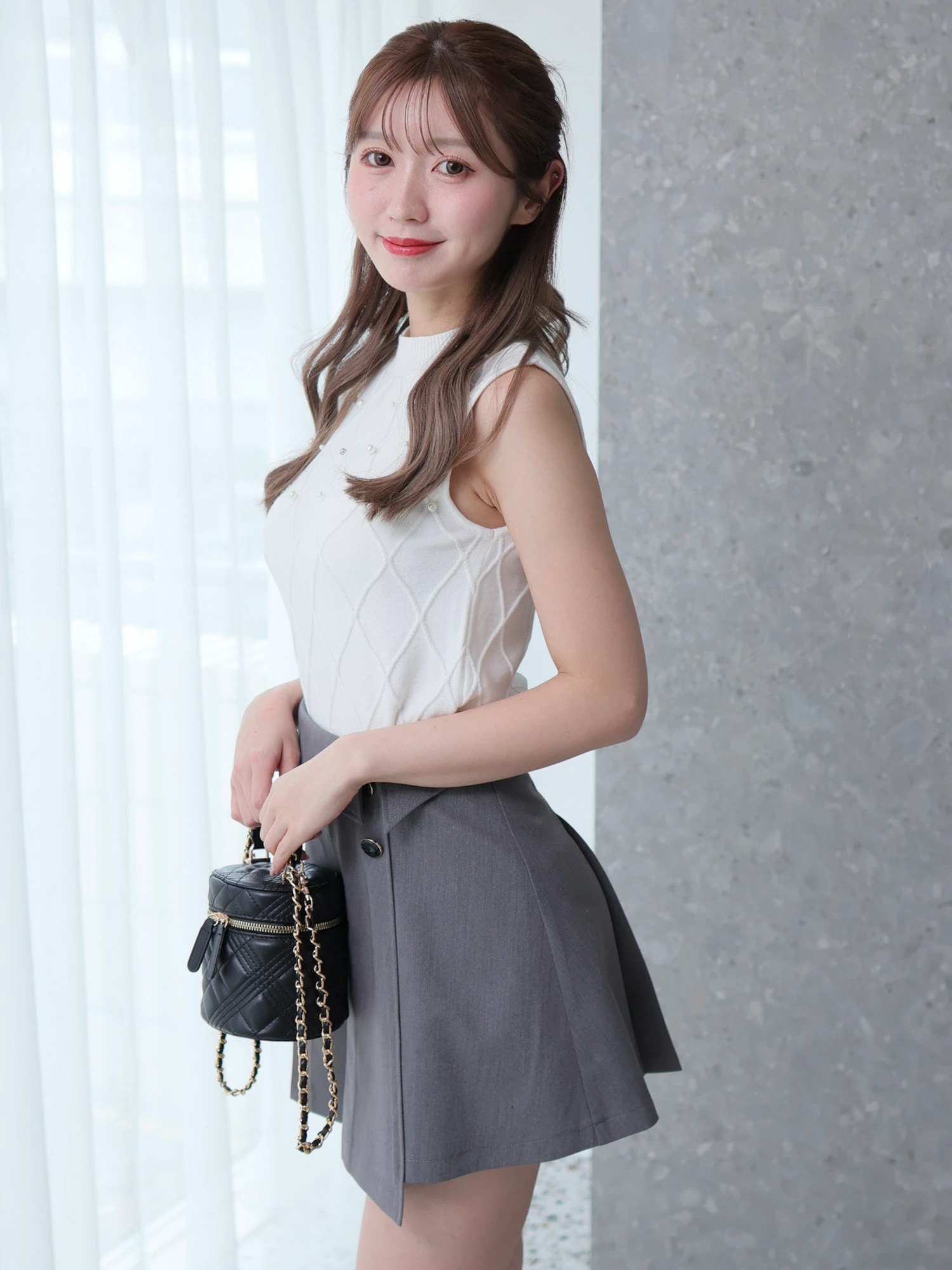 新品未使用 正規品 クレージュ ロゴ 半袖 ニット トップス　S twice着用 SHOO・LA・RUE（シューラルー） ニット セーター 「洗濯機可/S-LL」裾