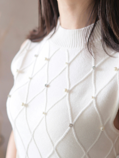 LIP SERVICE(リップサービス) |ノースリモックジュエルニット