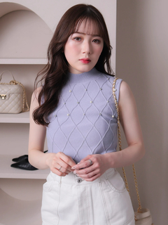 LIP SERVICE(リップサービス) |ノースリモックジュエルニット