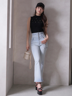 LIP SERVICE(リップサービス) |ノースリモックジュエルニット