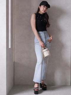 LIP SERVICE(リップサービス) |ノースリモックジュエルニット