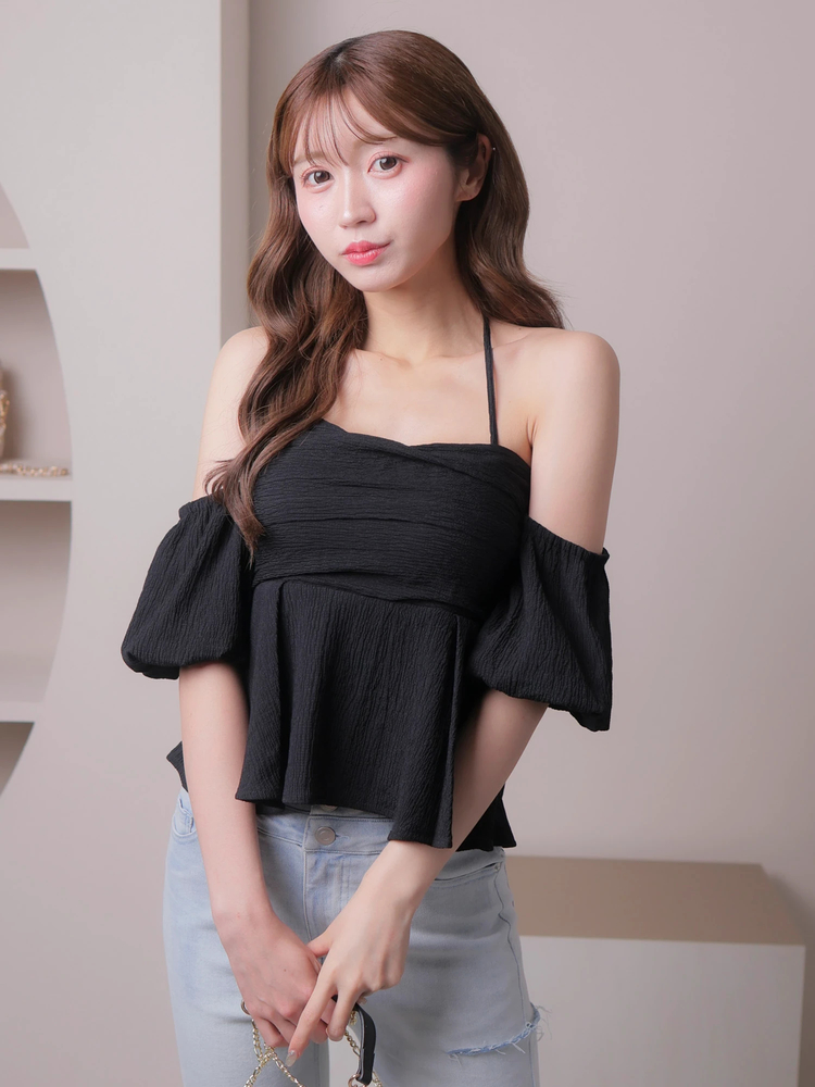 LIP SERVICE(リップサービス) |バストギャザーオフショルトップス