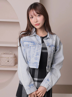 lady denimクロップドGジャン