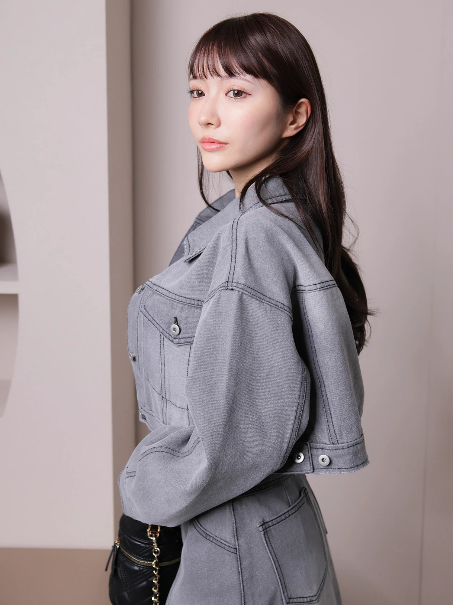 LIP SERVICE（リップサービス）｜ lady denimクロップドGジャン  