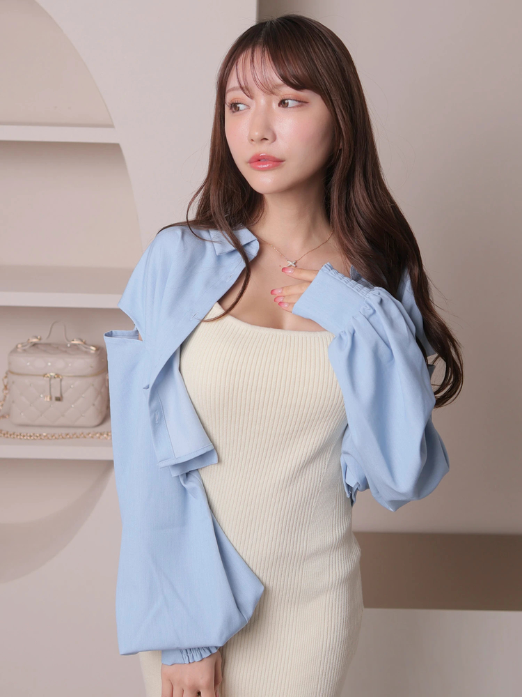 LIP SERVICE(リップサービス) |ショルダースリットシアーシャツ