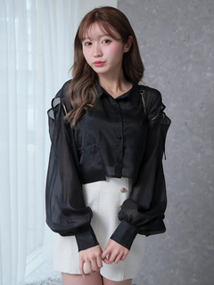 LIP SERVICE(リップサービス) |ショルダースリットシアーシャツ