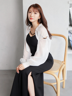 LIP SERVICE(リップサービス) |ショルダースリットシアーシャツ