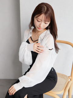 LIP SERVICE(リップサービス) |ショルダースリットシアーシャツ