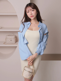 LIP SERVICE(リップサービス) |ショルダースリットシアーシャツ