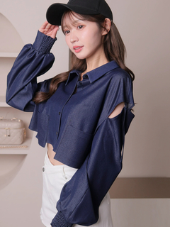 LIP SERVICE(リップサービス) |ショルダースリットシアーシャツ