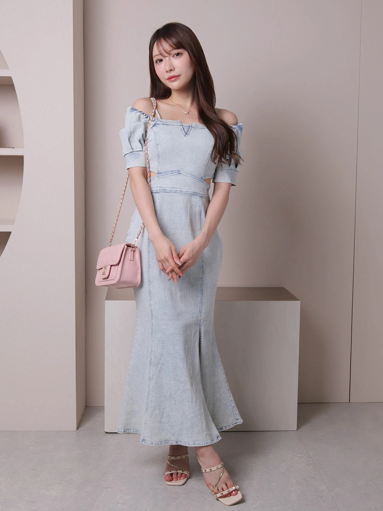 LIP SERVICE(リップサービス) |2wayショルダーデニムマーメイドワンピース