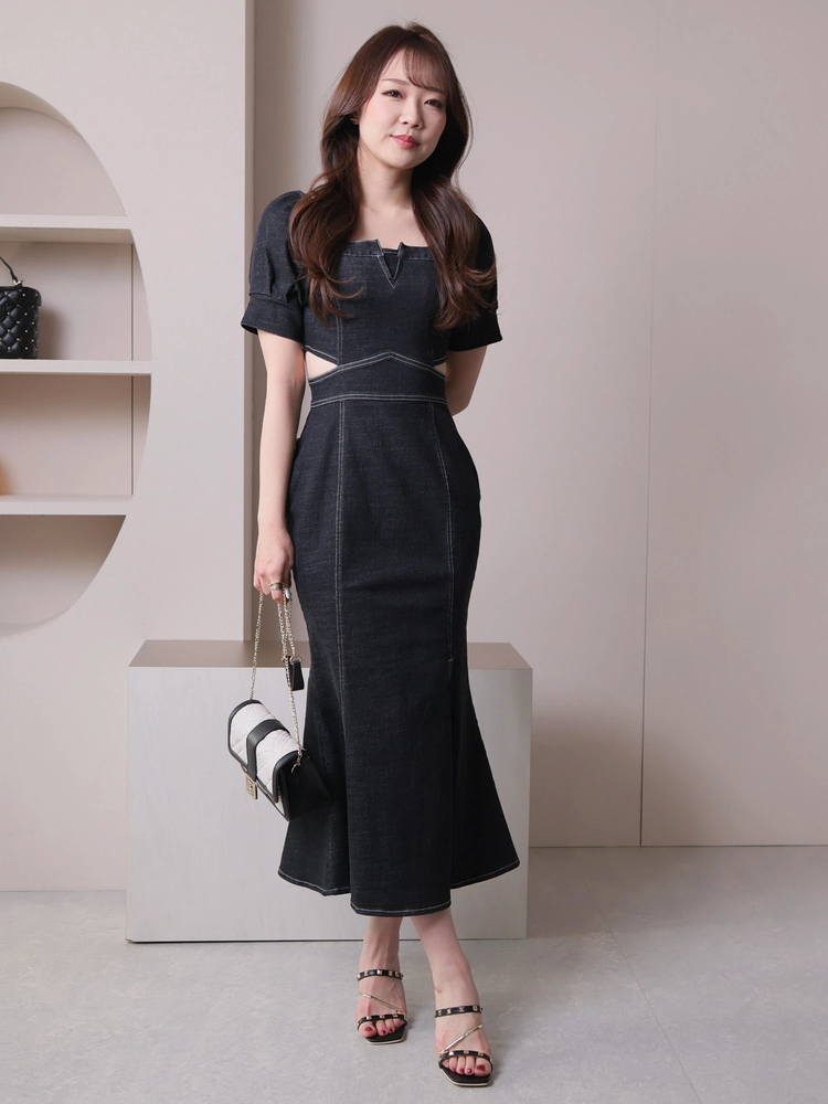 LIP SERVICE(リップサービス) |2wayショルダーデニムマーメイドワンピース