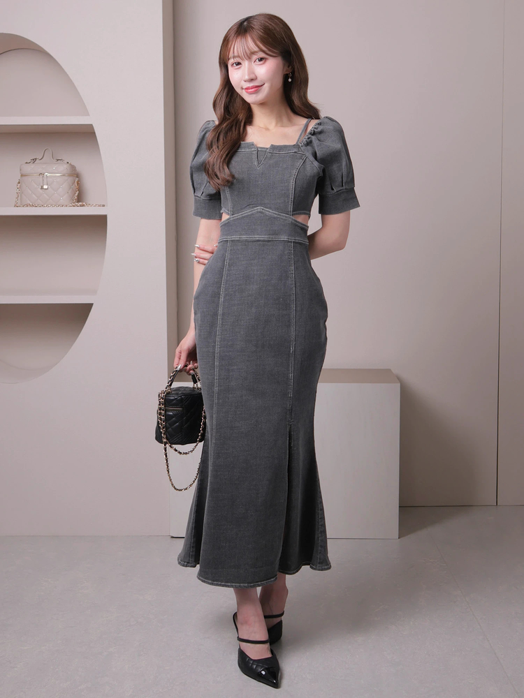 LIP SERVICE(リップサービス) |2wayショルダーデニムマーメイドワンピース