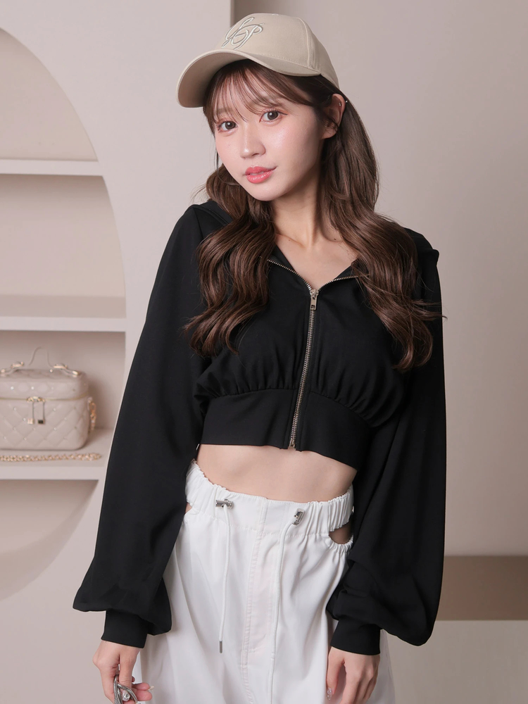 LIP SERVICE(リップサービス) |クロップドカットパーカー