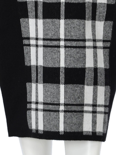 LIP SERVICE(リップサービス) |チェックジャガードデコルテオープンミディワンピース(WEB限定)