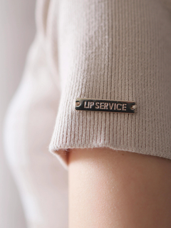 LIP SERVICE(リップサービス) |チェックジャガードデコルテオープンワンピース