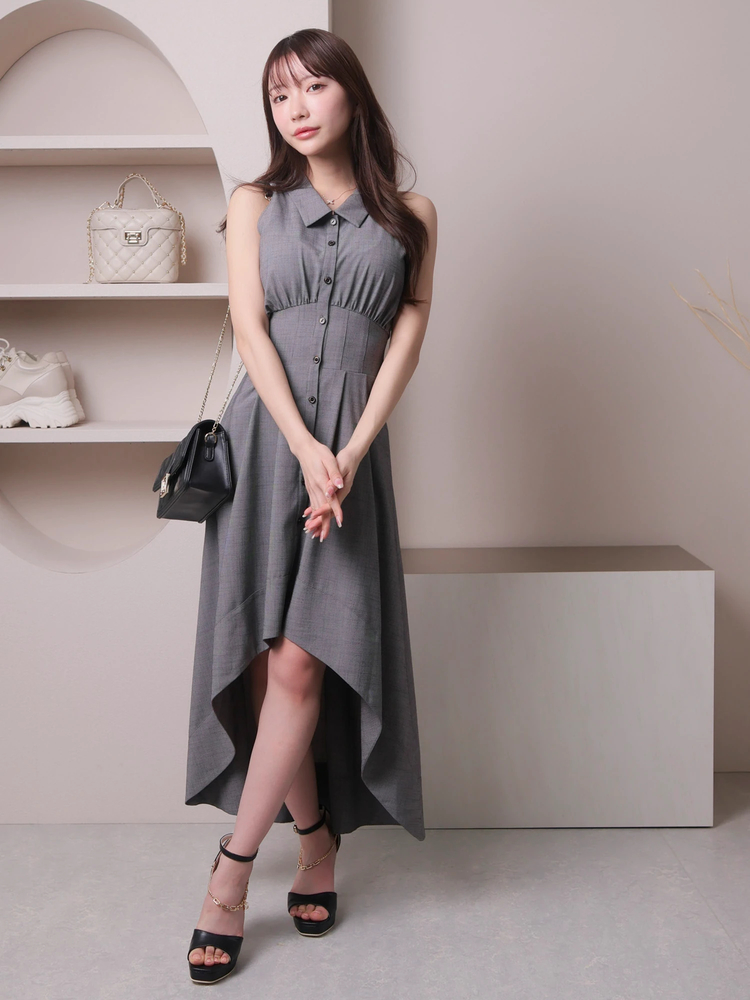 LIP SERVICE(リップサービス) |ウエストコルセットイレヘムシャツワンピース