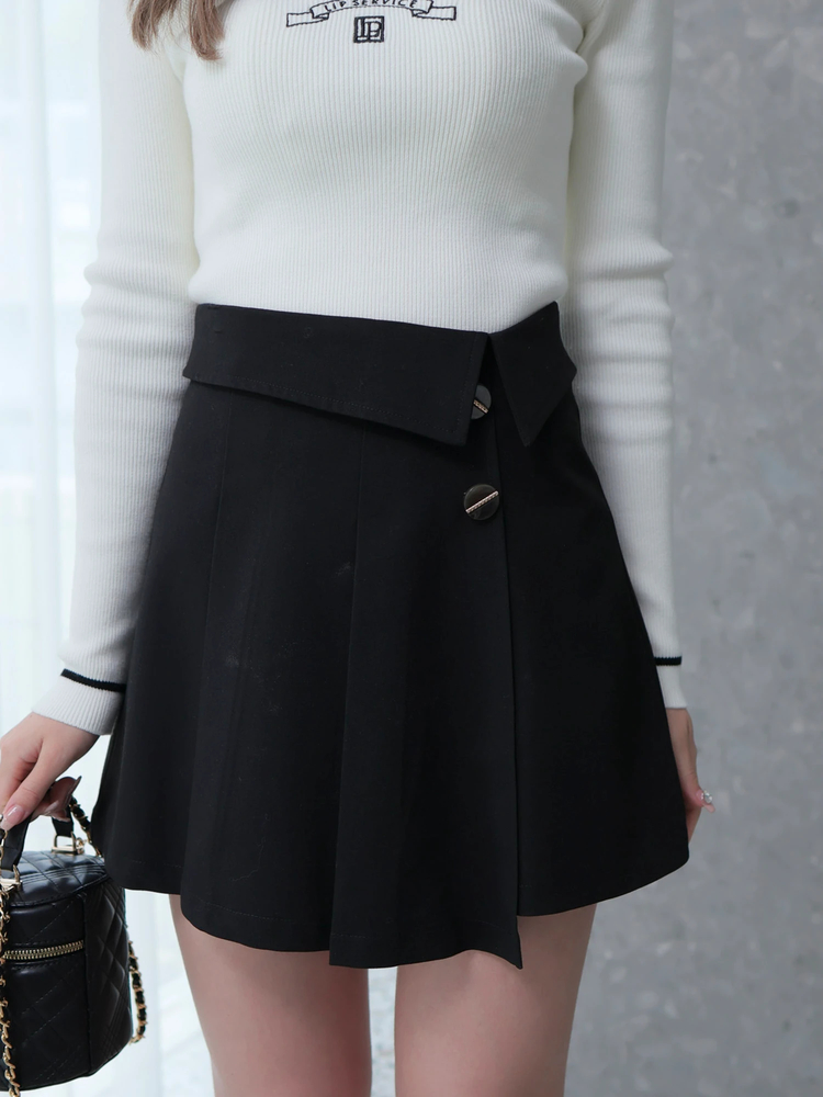 LIP SERVICE(リップサービス) |インナーSPT付アシメプリーツスカート